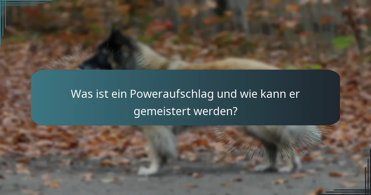 Was ist ein Poweraufschlag und wie kann er gemeistert werden?