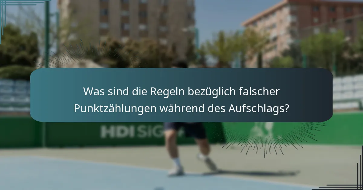 Was sind die Regeln bezüglich falscher Punktzählungen während des Aufschlags?