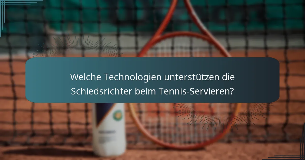 Welche Technologien unterstützen die Schiedsrichter beim Tennis-Servieren?
