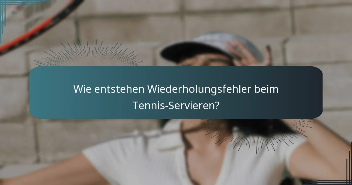 Wie entstehen Wiederholungsfehler beim Tennis-Servieren?