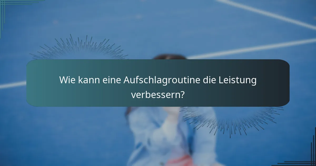 Wie kann eine Aufschlagroutine die Leistung verbessern?